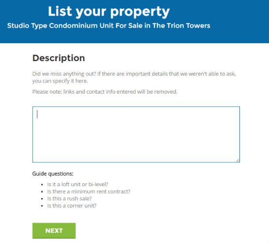 property description