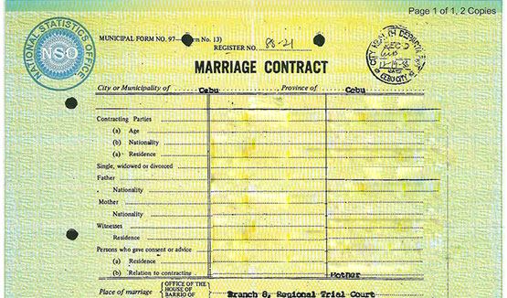 marriage contract nso