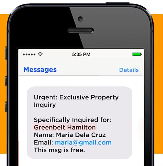 property listing sms notification