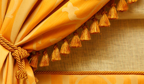 tasseled curtain