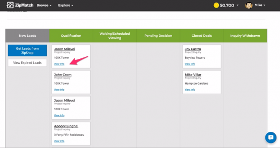 Client Management ZipMatch