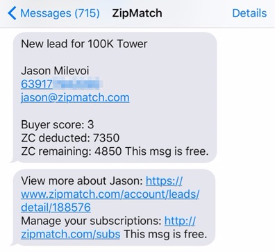 Buyer Score ZipMatch
